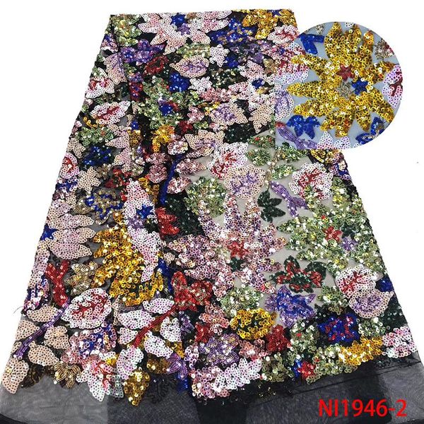 

sequins lace fabric african french tulle lace fabric embroidery for sequins nigeria party dress ni1946, Pink;blue
