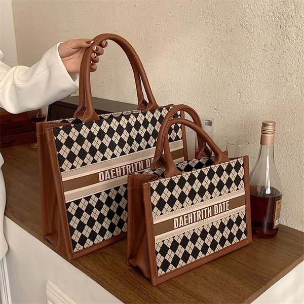 

70% off deals online fashionable checkerboard pattern texture handbag new women's leisure simple underarm generous 6rco