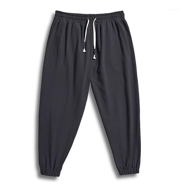 

japanese and korean men's trousers casual straight leg wide leg button casual foot 20201, Black