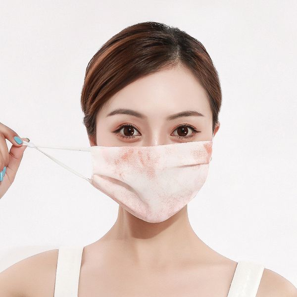 

mouth thin ladies ice floral silk sunscreen spring summer breathable masks woman washable face mask