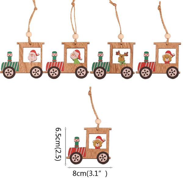 

фестиваль декор кулон деревянные украшения поезд главная комната для вечеринок рождество дети висячие автомобилей вуд украшение xmas tree bb