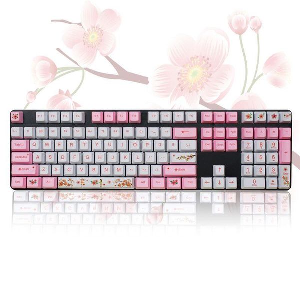 

keyboards 1 set replaceable oem pbt 108 keycaps dye-sublimation oriental cherry keycap for readson ganss ikbc mechanical keyboard