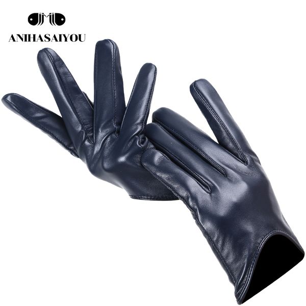 

fashion sheepskin women' gloves,drive women' leather gloves,thin touch gloves,keep warm women' winter gloves -2001 201020, Blue;gray