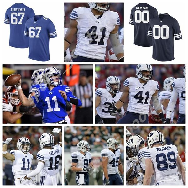 

custom byu cougars jerseys emmanuel esukpa jersey kyle griffitts jackson mcchensey chase wester ty'son williams football jerseys custom, Black