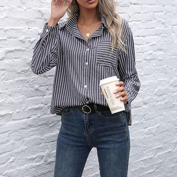 

vintage blouse women clothing women coat blouse sweat shirt stripe print fashion cotton shirt camisas de mujer, White