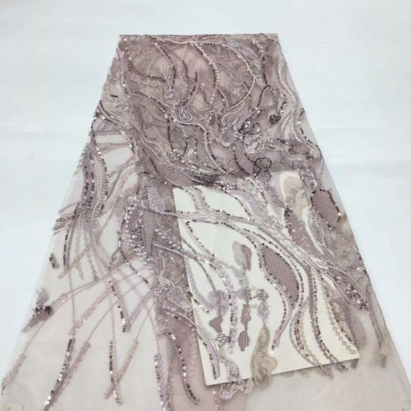 

ribbon 2021 sequin lace fabric mesh african embroidery sequence nigerian french latest high-quality tulle xx3731, Pink;blue