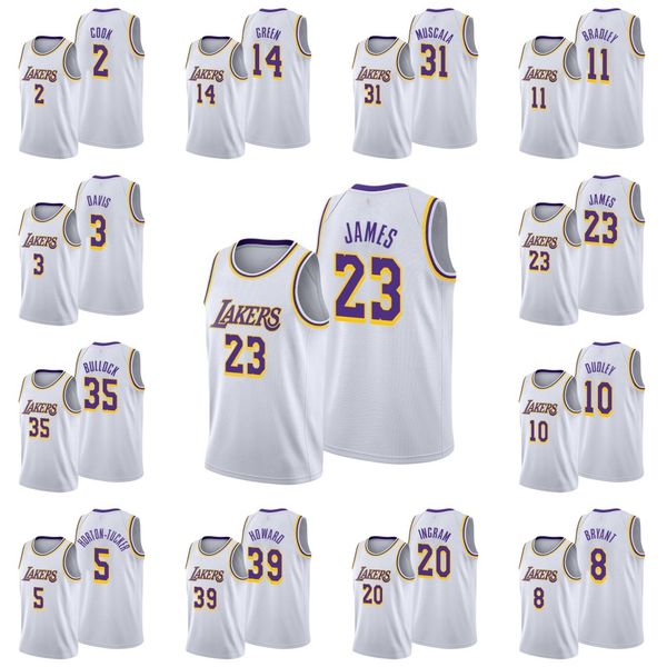 

los angeles lakers kobe bryant lebron james anthony davis kyle kuzma jersey, Black