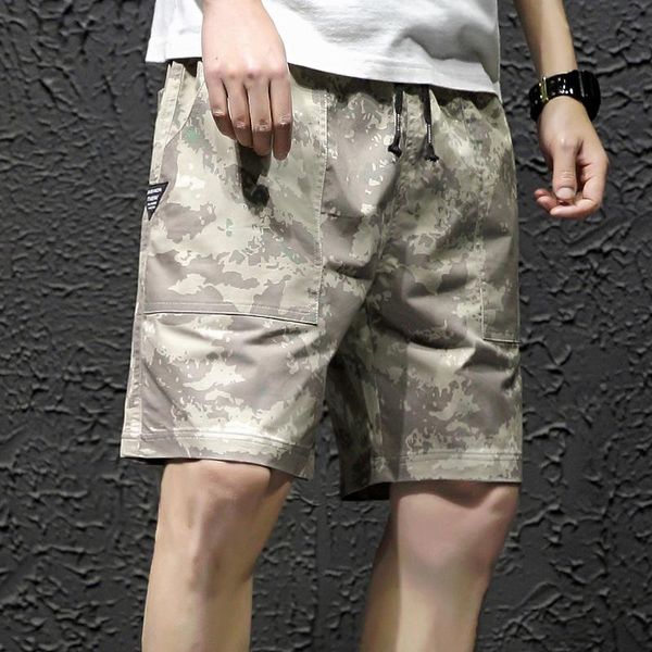 

men's shorts 2021 summer brand plus size pants stretch sweatpants high street homme casual five points trousers camouflage ropa, White;black