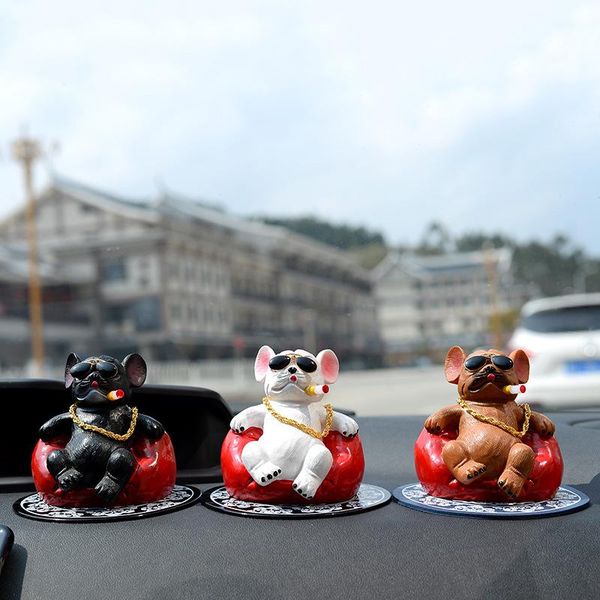 

car decoration cartoon creative smoking dog car decoration personality cat