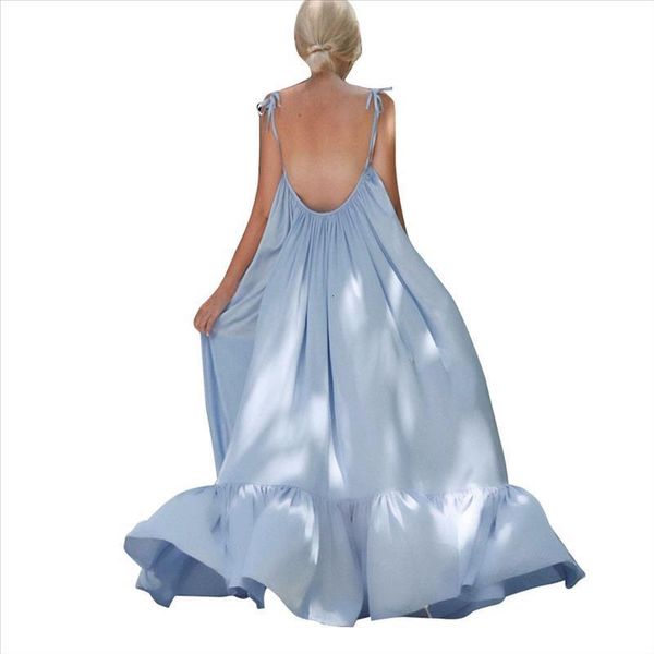 

пляж платье женщина sundress boho maxi рукава длинного backless партия вечер пляж очаровательного пляж платье лето, Black;gray