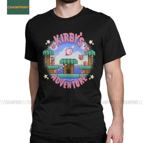 

men's adventure kirby game cute star geek pink pure creative short sleeve new arrival sport hooded sweatshirt hoodie men t shirt