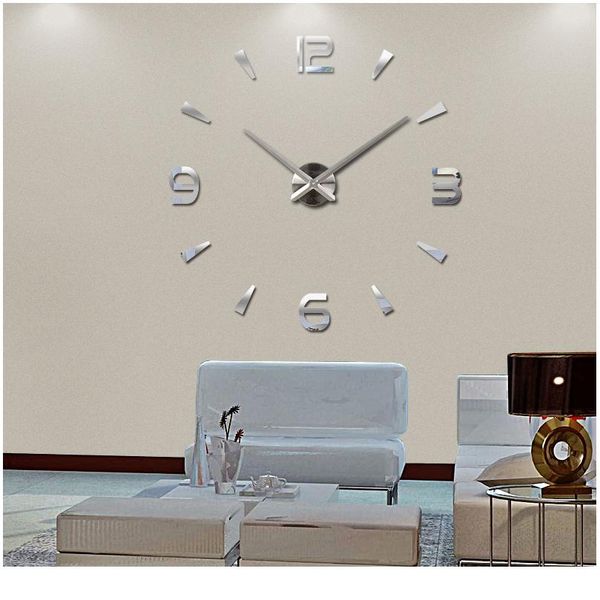 

wall clock quartz watch reloj de pared modern design large decorative clocks europe acrylic stickers living room kl bbyups