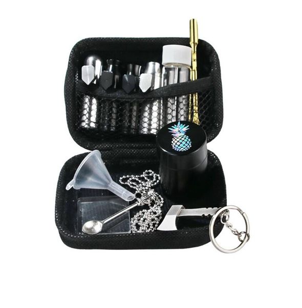 

metal snuff bottle set portable travel smoking set metal storage 12 spoon bullet storage cigarette bottle nail kit snuff tank bwd21 wseqe