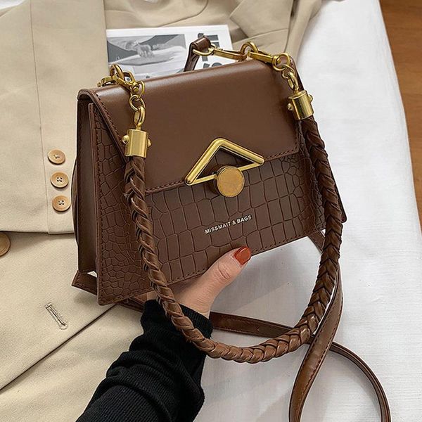 

casual versatile small bag women's bag fall / winter 2020 new fashion crossbar alligator texture shoulder