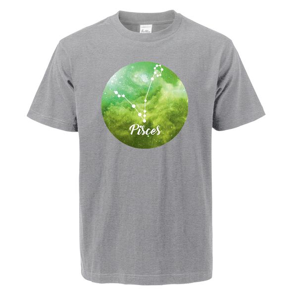 

sport constellation print t-shirts pisces t shirts couple tshirt men 100% cotton streetwear fashion tee shirt homme tees