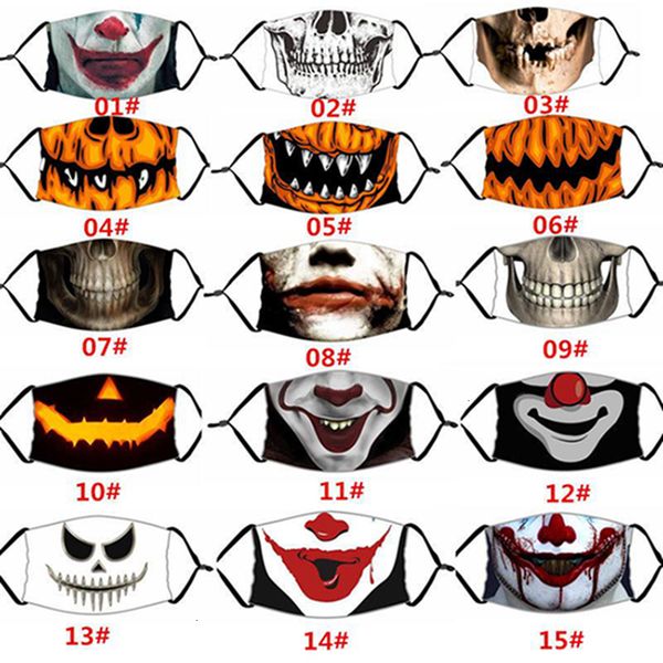 

cotton fashion new mask 2020 clown face droll reusable skull flag digital sports mouth with 1pcs filter designer masks iia334