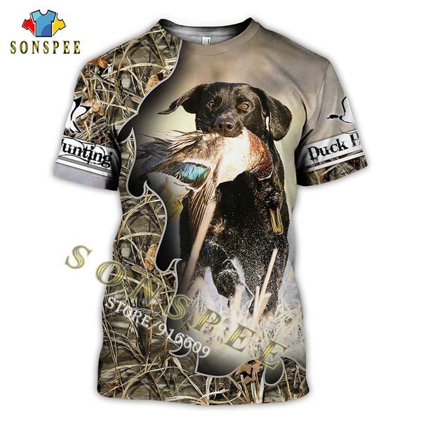 

sonspe camouflage hunting wild duck animal summer 3d print shirts comics humor horror men clothing