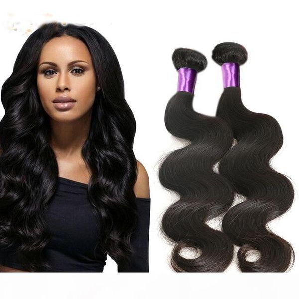 

malaysian virgin hair body wave 3 bundles 7a unprocessed human hair extensions malaysian body wave curly hair, Black