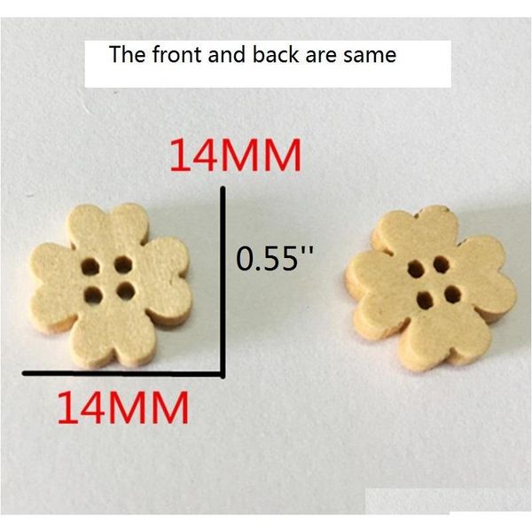 

100-pack wooden sunflower buttons cufflinks clothing button laser flower button kids clothing decoration, jew qylouo mj_bag