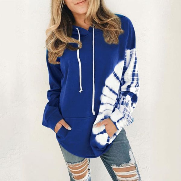 

2021 hoodies women oversiz tie-dye printed hoodie long-sleeved hooded sweatshirt casual pullover female autumn sweatshirts1, Black