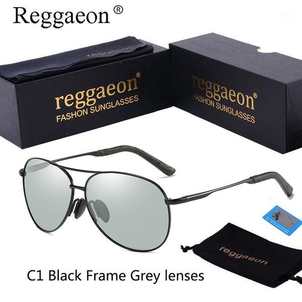

luxury pchromic lens chameleon sunglasses men polarized driving anti glare male sun glasses de sol1, White;black