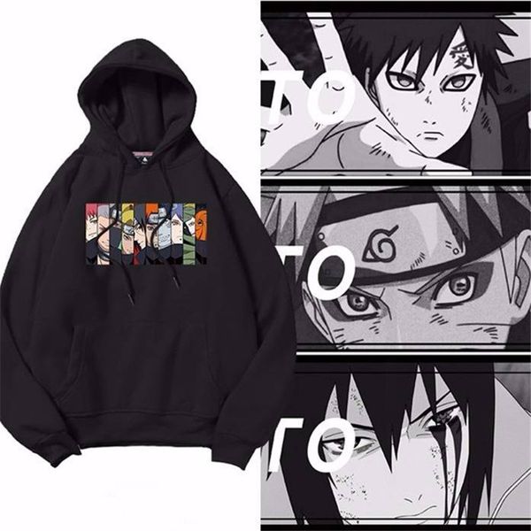 

naruto hoodie men japanese streetwear mens hoodies hip hop sweatshirt men hoodies sweatshirts 2019 autumn anime cartoon hoodies, Black