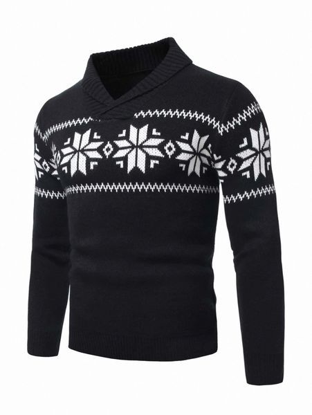 

men geo pattern sweater u7ub#, White;black