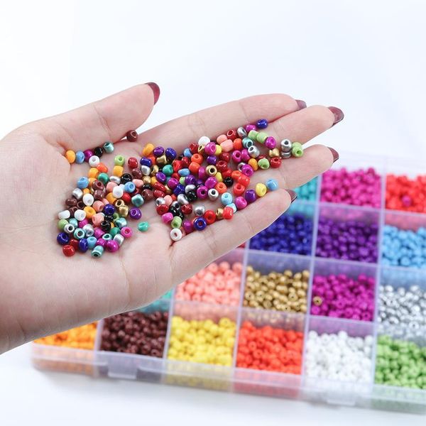 

2 3 4mm glass seed beads jewelry making kit beads for bracelets bead craft kit set, glas seed letter alphabet jllsxu