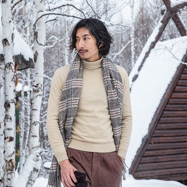 

soarin british high neck cardigan men's autumn winter pullover slim sweater