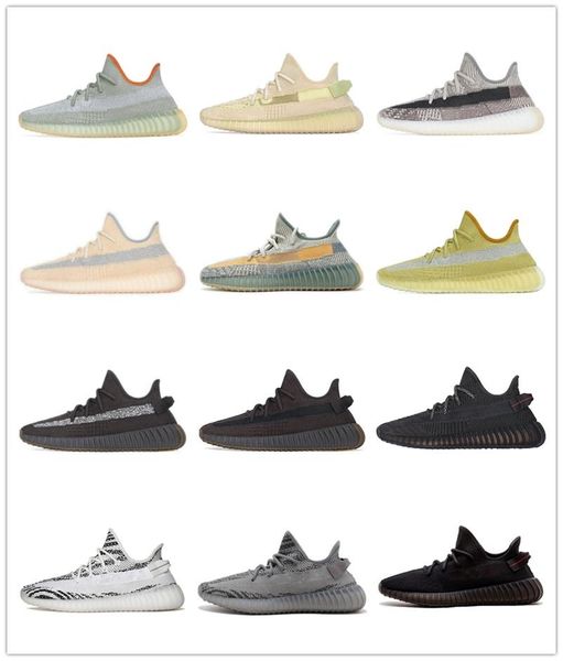 

kanye new fashion women mens running shoes triple blue red static black clay gid glow cloud white trainers sports sneakers size 36-48