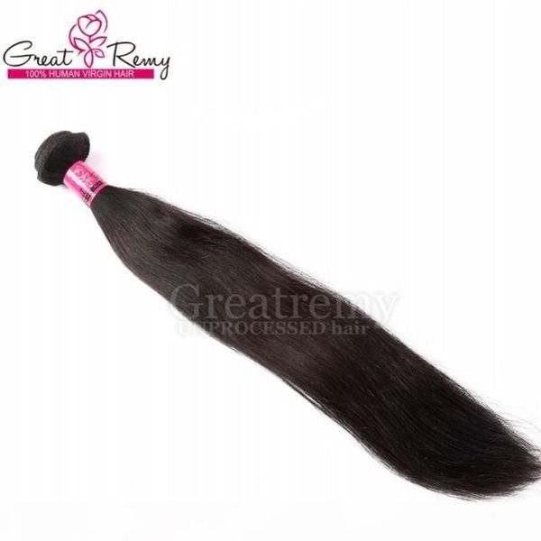 

8-34inch natural straight 1pc retail 100% malaysian hair weaves unprocessed virgin human hair extensions greatremy us store selling, Black