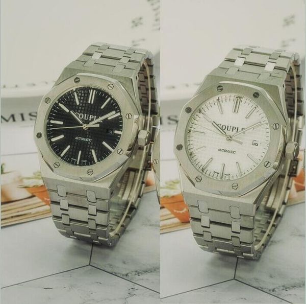 

full stainless steel men sapphire men waterproof luminous watch montres de luxe femme, Slivery;brown