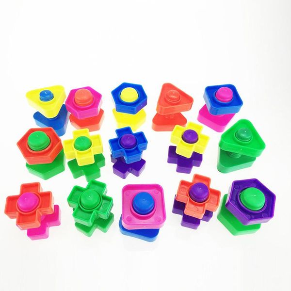 

5 sets toys for children educational toys scale models screw building blocks plastic insert blocks nut shape toys sqccvp pingtoy