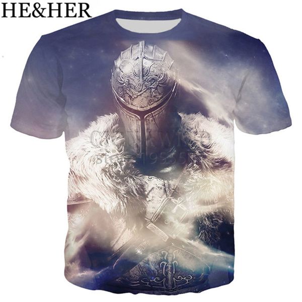 

new arrive popular game dark souls kawaii 3d print shirts graphic oversized harajuku men clothing
