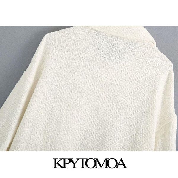 

kpytomoa women 2020 fashion with pockets oversized jacket coat vintage long sleeve button up female outerwear chic bbyzxp lg2010, White;black