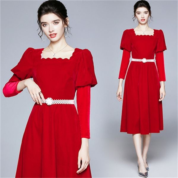 

dress velvet slash neck christmas lady dressed as ladies with office belt buckled in korean muje j8tv, Black;gray