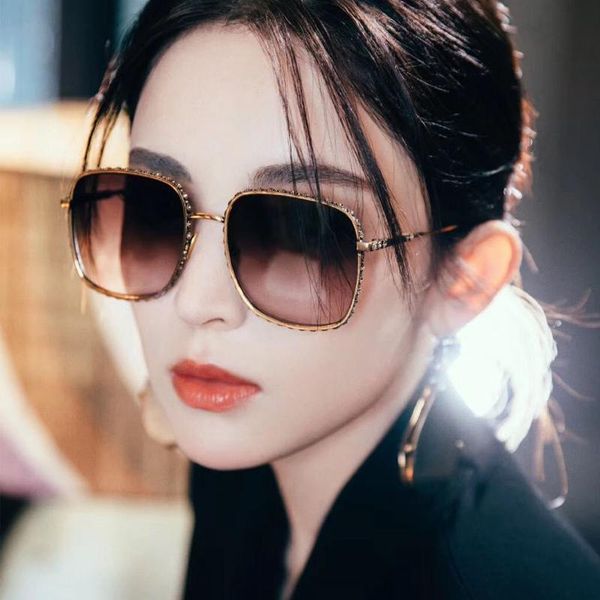 

sunglasses qpeclou 2021 oversized square women luxury diamond sun glasses woman brand designer vintage metal shades oculos, White;black