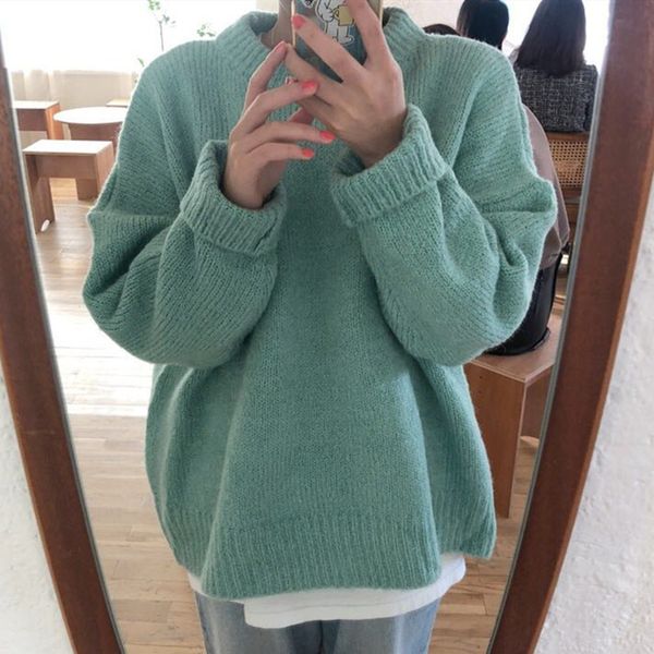 

2021 new legogo autumn minimalist fashion style knitting female ladies sw2872 xv07, White;black