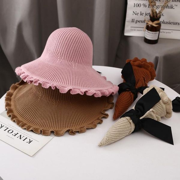 

wide brim hats sun hat female sunshade beach fashion all-match big korean version sombreros de mujer kapelusz chapeu praia, Blue;gray