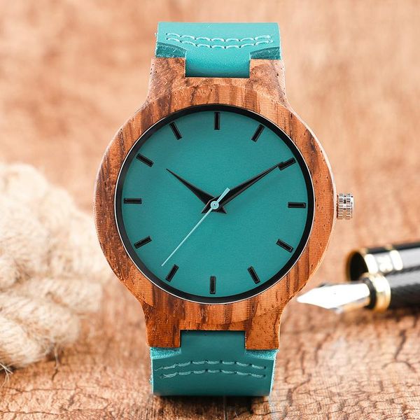

relogio feminino clock creative wood watch 100% nature original wooden bamboo wrist watches blue men's sports casual dress watch, Slivery;brown
