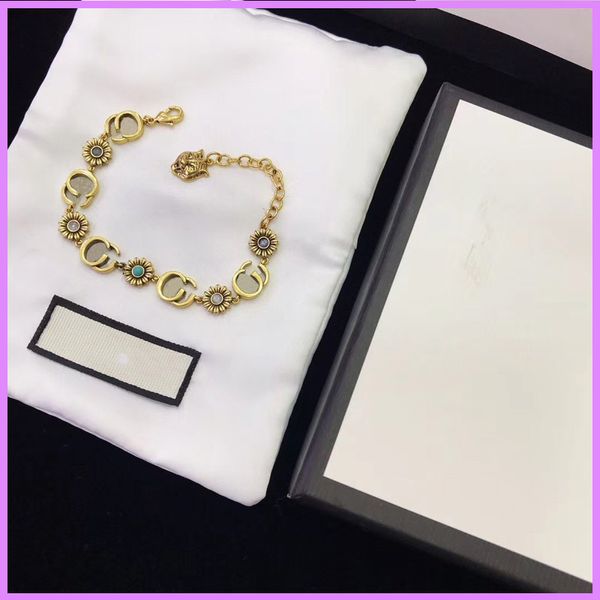 Donne New Fashion Bracciale Designer Gioielli Donna Retro Bracciali in oro da donna per accessori per feste con catena di diamanti D223102F