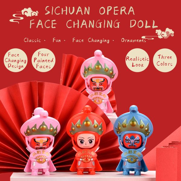 

cultural creation product chinese style peking opera character face mask doll gift foreign dolls children toys creative china