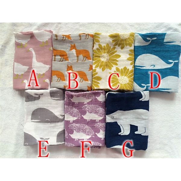 

bibs 60cm*60cm 24*24inch aden anais swaddle animal cartoon baby cotton muslin bathtowel bamboo anais burp clot
