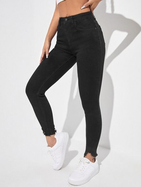 

raw hem skinny jeans v8bw#, Blue