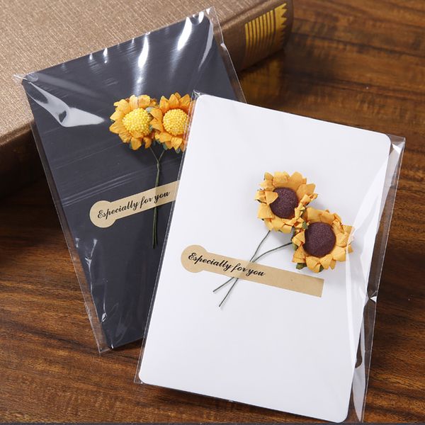 

father's greeting blessing small card personality dried flower fathers day gifts for dad fashionable and stylish design