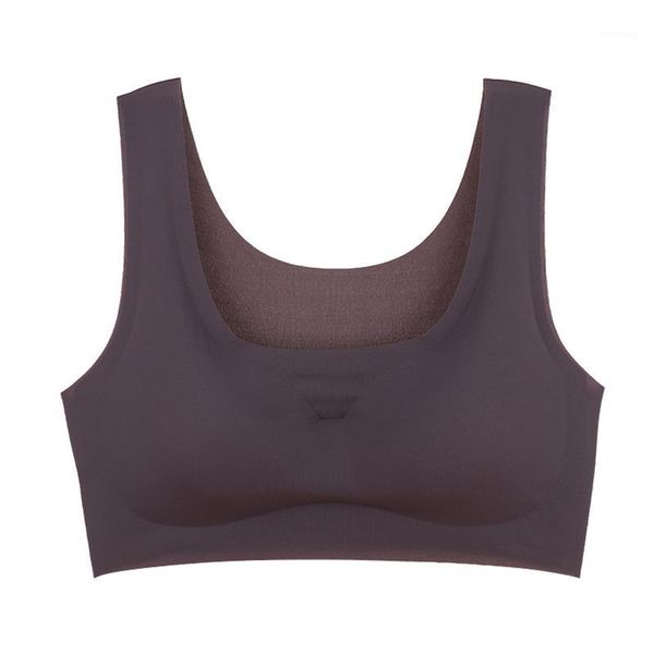 

women comfort full-support sport bra seamless sports bra no steel ring detachable cup pad h7jp1, White;black