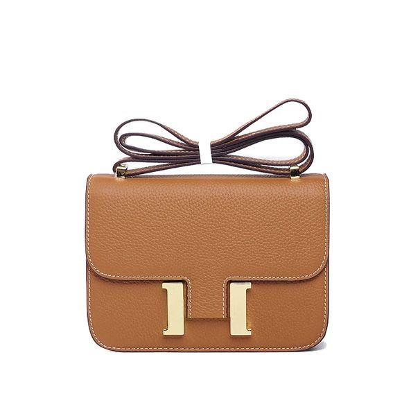 

24cm soft cowskin fashion designer bag big buckle togo genuine leather handbag shoulder bag lady women tote gold hardware