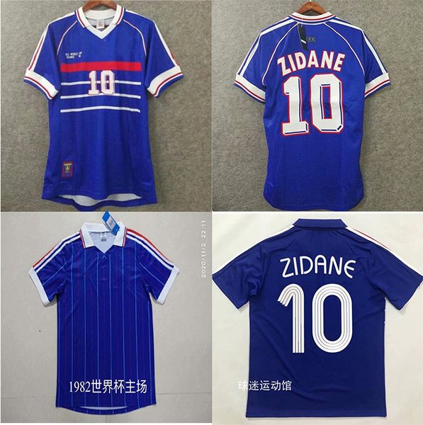 

thailand 1998 1984 francé world cup champions retro vintage zidane henry platini de foot soccer jerseys uniforms football jerseys shirt, Black;yellow