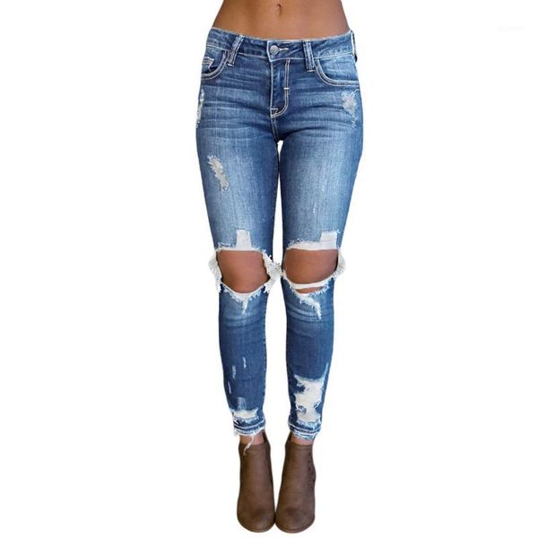 

white waisted slim fit slimming pencil pants womens1, Blue