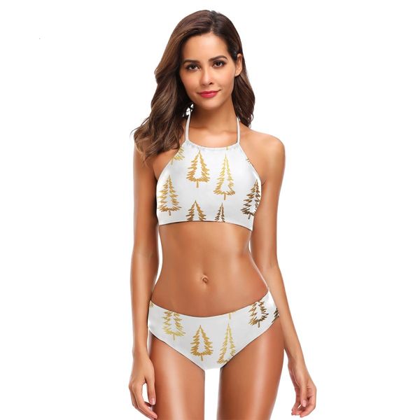 

new 2021 christmas style fashion tube beach bathing suit swimwear 2 peice set women pqsp, White;black
